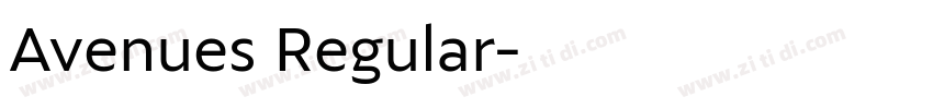 Avenues Regular字体转换